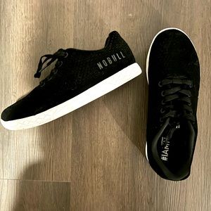 Black suede NOBULL trainer, size 10 women